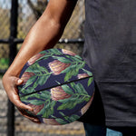 Watercolor Protea Pattern Print Basketball