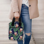 Watercolor Protea Pattern Print Bible Tote Bag