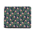 Watercolor Protea Pattern Print Bifold Wallet