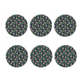 Watercolor Protea Pattern Print Coaster Set