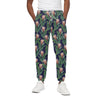 Watercolor Protea Pattern Print Cotton Pants