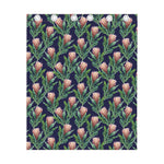 Watercolor Protea Pattern Print Curtain