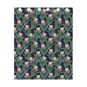 Watercolor Protea Pattern Print Curtain