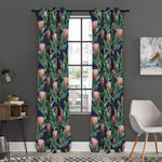 Watercolor Protea Pattern Print Curtain