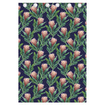 Watercolor Protea Pattern Print Curtain