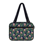Watercolor Protea Pattern Print Double Strap Bible Bag