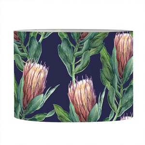 Watercolor Protea Pattern Print Drum Lamp Shade