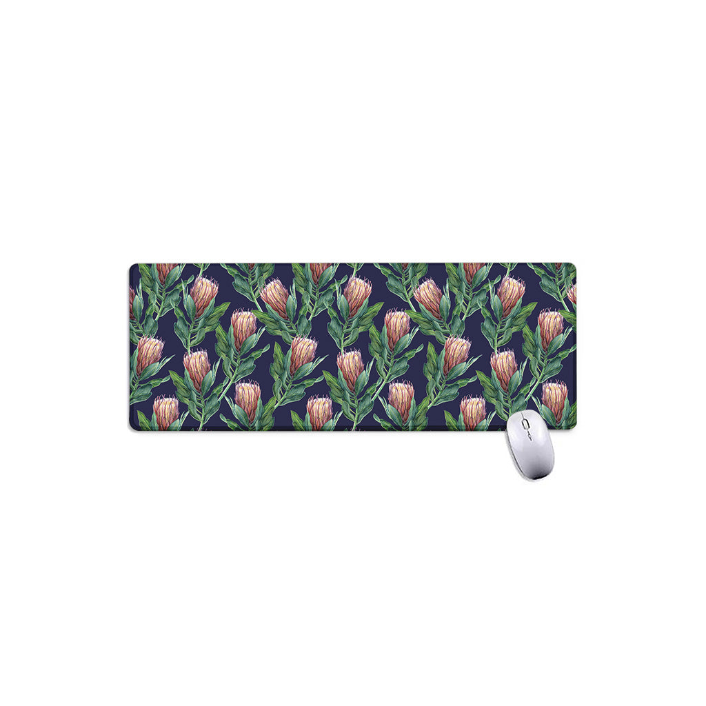 Watercolor Protea Pattern Print Extended Mouse Pad