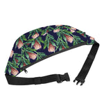 Watercolor Protea Pattern Print Fanny Pack