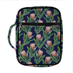 Watercolor Protea Pattern Print Front Pocket Bible Bag