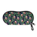 Watercolor Protea Pattern Print Glasses Case