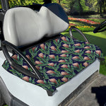 Watercolor Protea Pattern Print Golf Cart Seat Cover