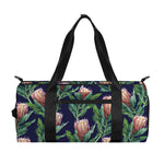 Watercolor Protea Pattern Print Gym Bag