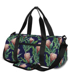 Watercolor Protea Pattern Print Gym Bag