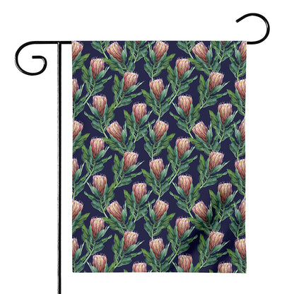 Watercolor Protea Pattern Print House Flag