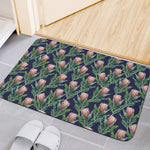 Watercolor Protea Pattern Print Indoor Door Mat