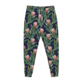 Watercolor Protea Pattern Print Jogger Pants