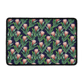 Watercolor Protea Pattern Print Kitchen Mat
