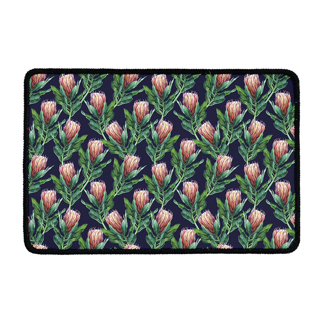 Watercolor Protea Pattern Print Kitchen Mat
