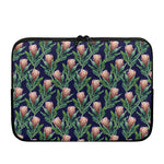 Watercolor Protea Pattern Print Laptop Sleeve