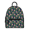 Watercolor Protea Pattern Print Leather Backpack