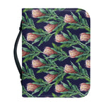 Watercolor Protea Pattern Print Leather Bible Cover