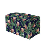 Watercolor Protea Pattern Print Leather Tissue Box Cover
