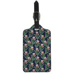 Watercolor Protea Pattern Print Luggage Tag