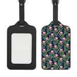 Watercolor Protea Pattern Print Luggage Tag