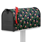 Watercolor Protea Pattern Print Mailbox Cover