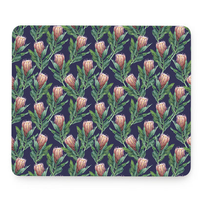 Watercolor Protea Pattern Print Mouse Pad