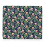 Watercolor Protea Pattern Print Mouse Pad