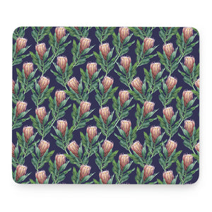 Watercolor Protea Pattern Print Mouse Pad