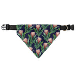 Watercolor Protea Pattern Print Over The Collar Dog Bandana