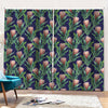 Watercolor Protea Pattern Print Pencil Pleat Curtains