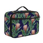 Watercolor Protea Pattern Print Portable Lunch Bag