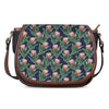 Watercolor Protea Pattern Print Saddle Bag