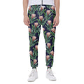 Watercolor Protea Pattern Print Joggers