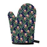 Watercolor Protea Pattern Print Single Oven Mitt