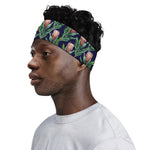 Watercolor Protea Pattern Print Sports Headband