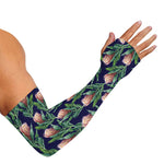 Watercolor Protea Pattern Print Sun Protection Arm Sleeves