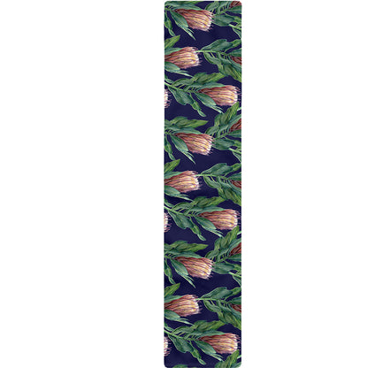 Watercolor Protea Pattern Print Table Runner