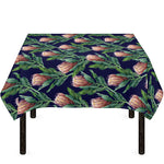 Watercolor Protea Pattern Print Tablecloth