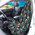 Watercolor Protea Pattern Print Waterproof Car Seat Cover