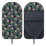 Watercolor Protea Pattern Print Waterproof Car Seat Cover