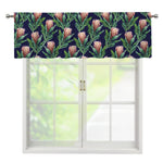 Watercolor Protea Pattern Print Window Valance