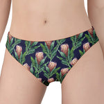 Watercolor Protea Pattern Print Women's Panties