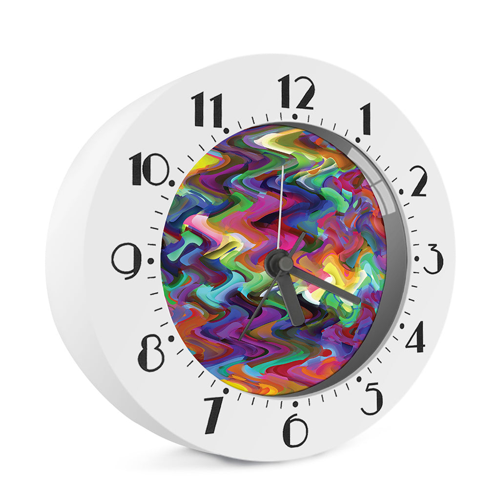 Watercolor Psychedelic Print Alarm Clock