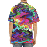 Watercolor Psychedelic Print Aloha Shirt