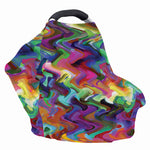 Watercolor Psychedelic Print Baby Seat Cover
